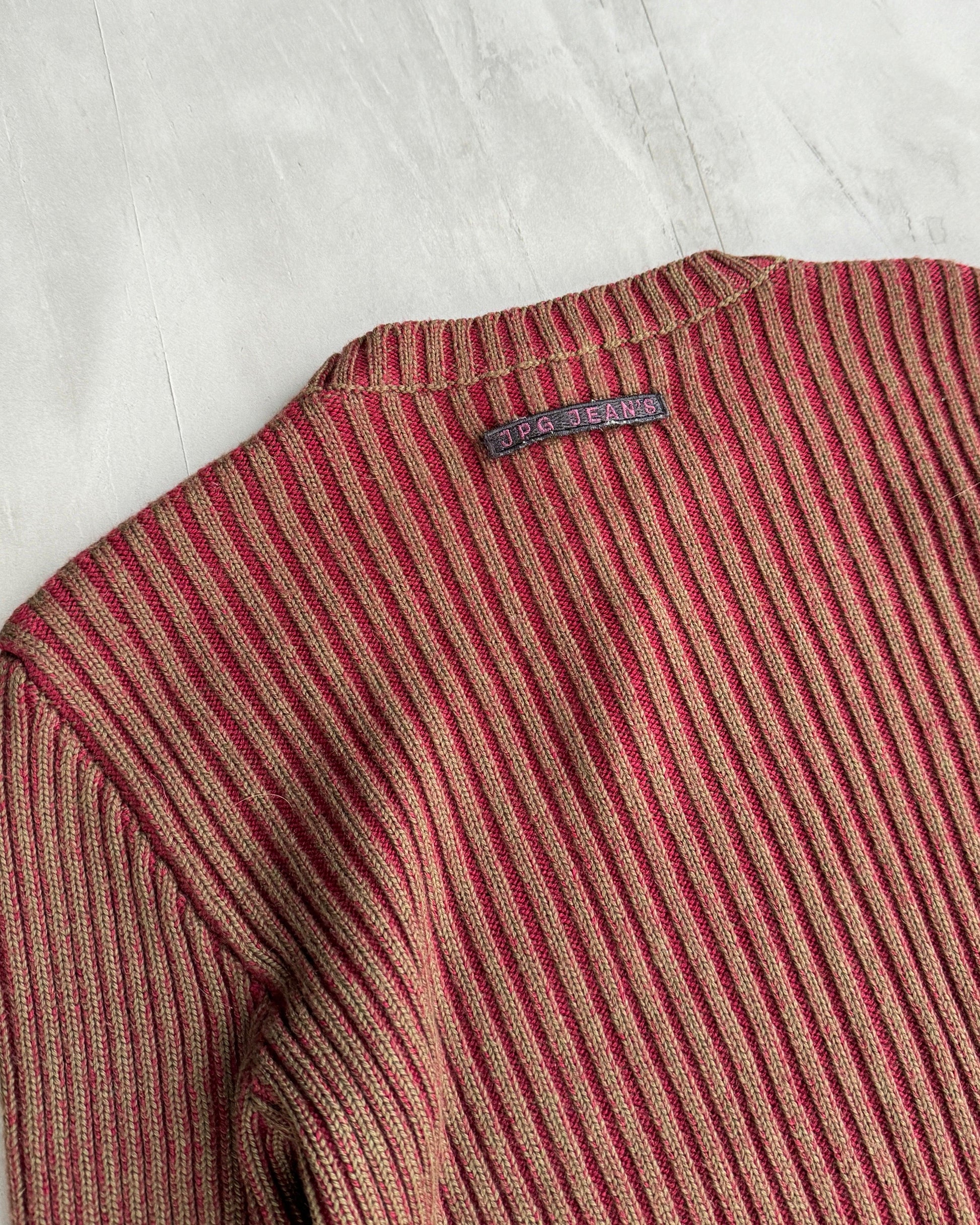 JEAN PAUL GAULTIER JEAN'S 90'S RIBBED KNIT SWEATSHIRT - M - Known Source