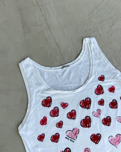 MIU MIU 'HEARTS' VEST TOP - XL - Known Source