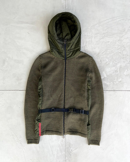 PRADA SPORT FW99 KNIT & NYLON HOODED JACKET - Known Source