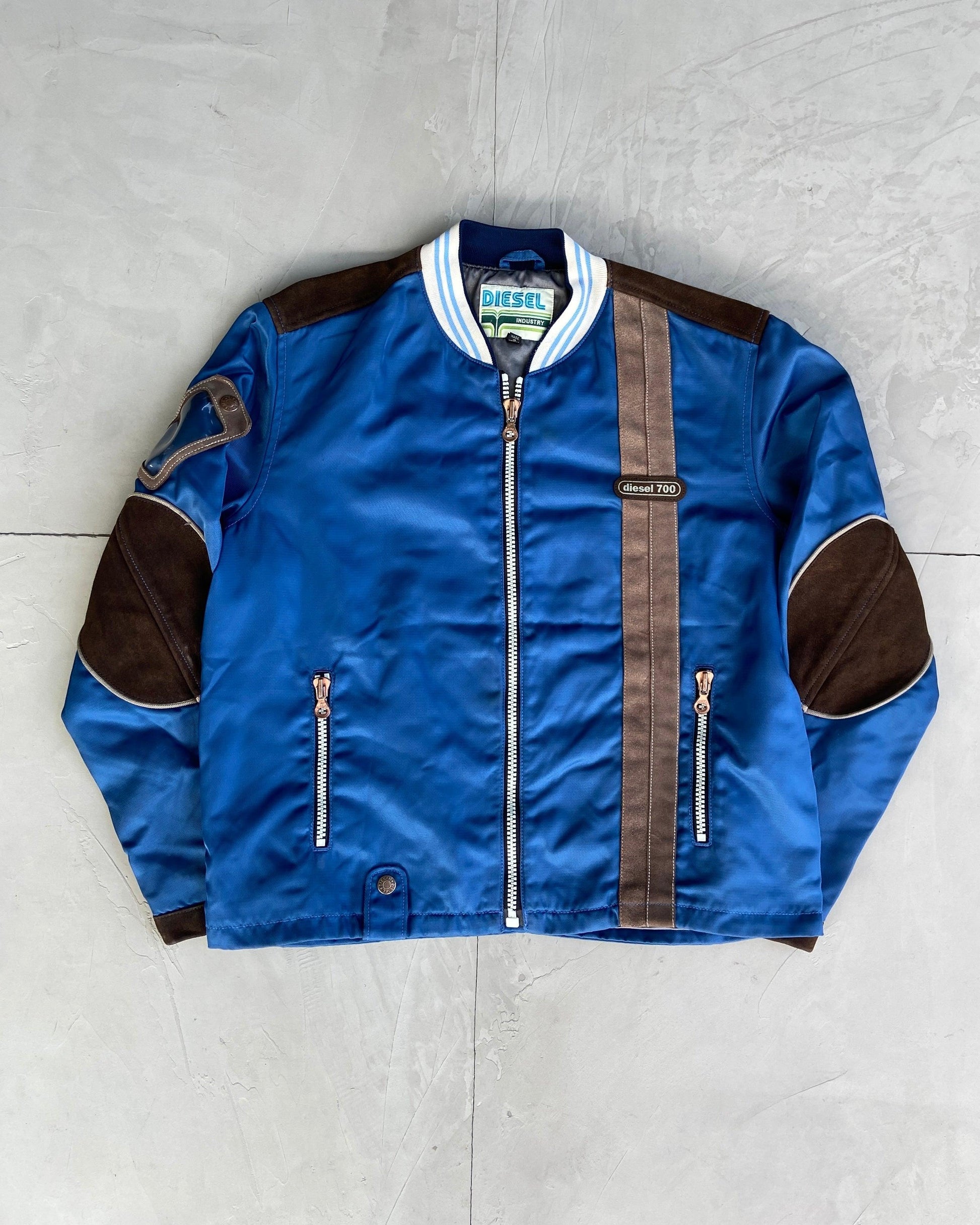 DIESEL 2000'S NYLON & SUEDE PATCH JACKET - M/L - Known Source