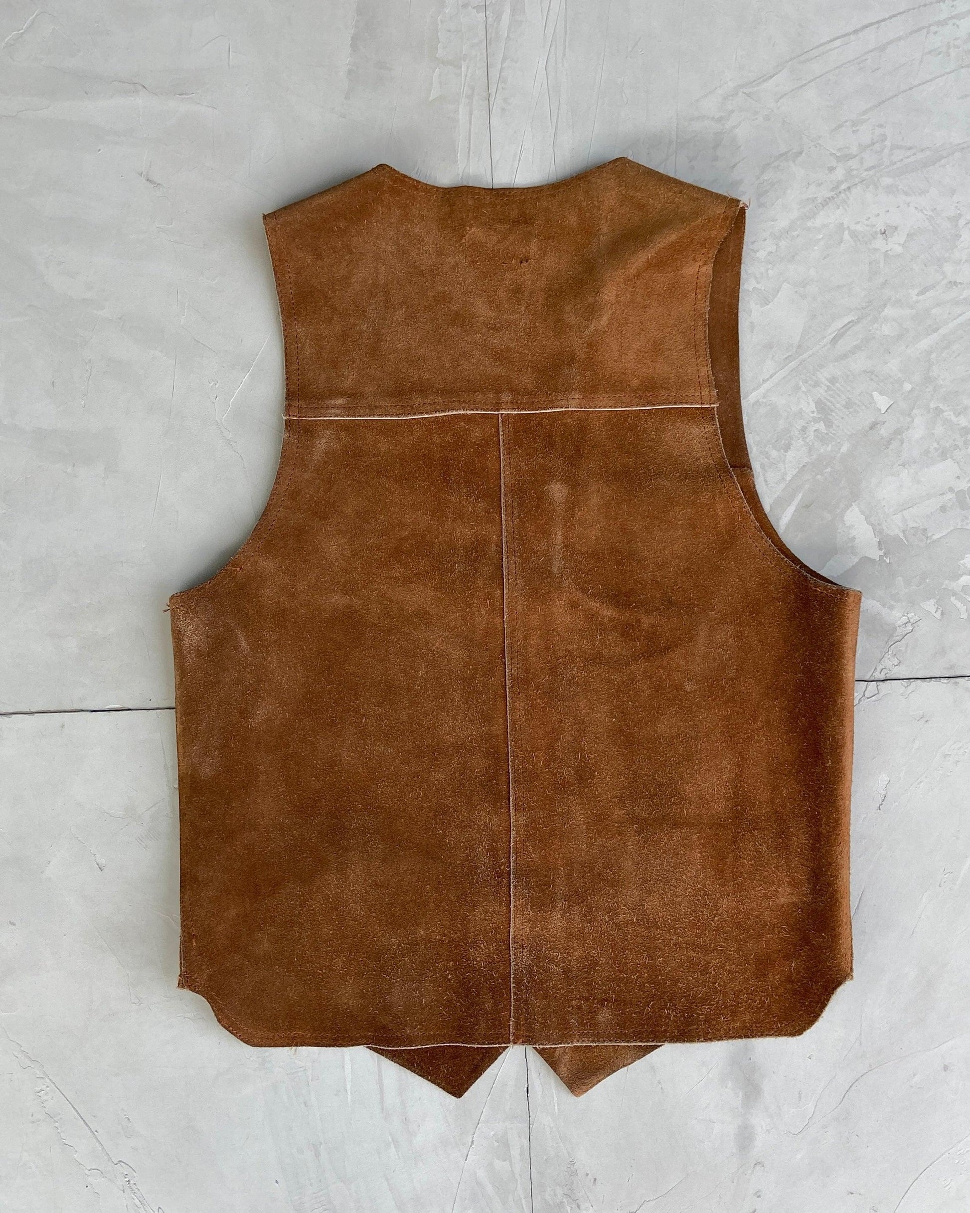 DIESEL 2000'S SUEDE LEATHER WAISTCOAT JACKET - L - Known Source