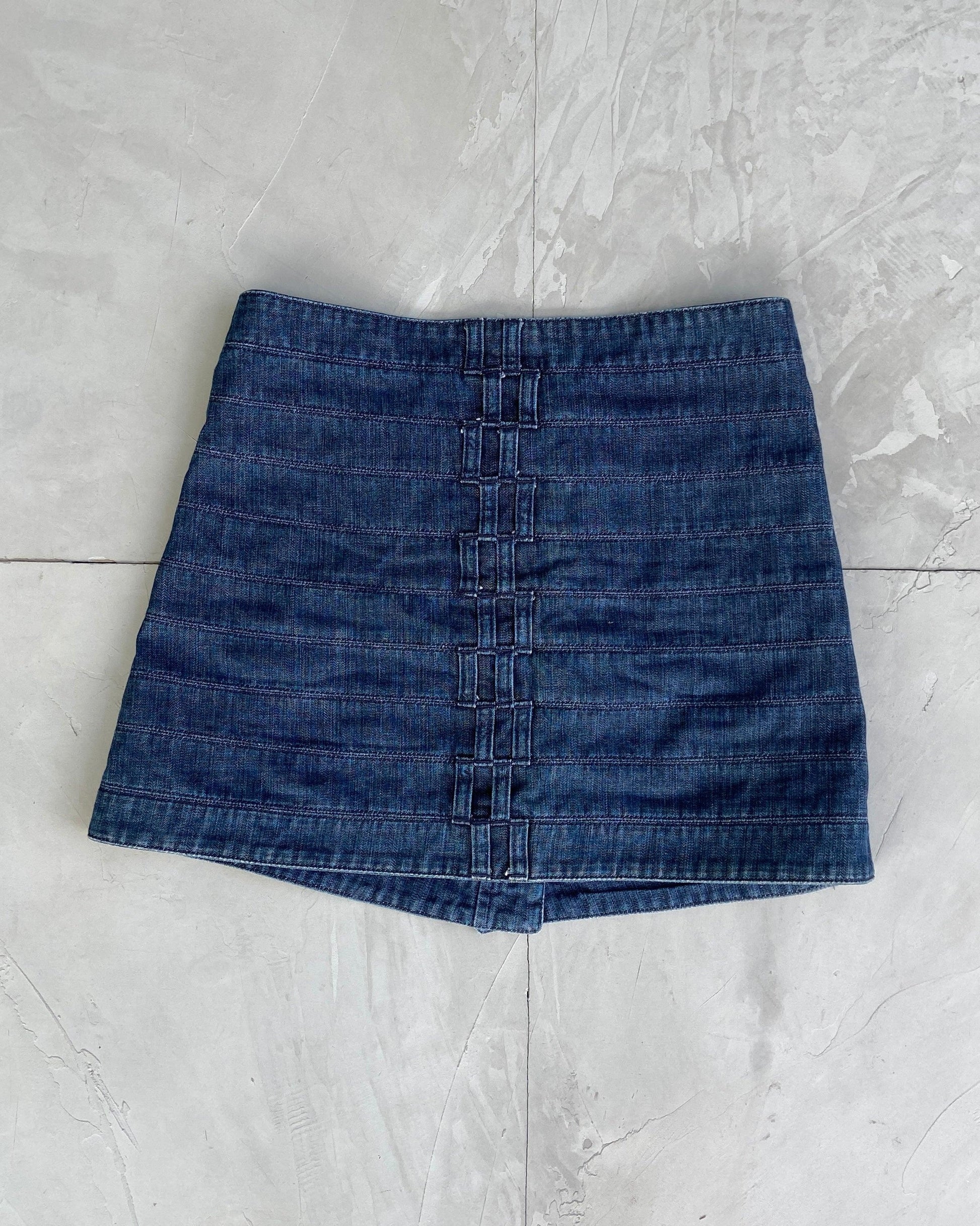 BURBERRY DENIM WRAP SKIRT - S/M - Known Source