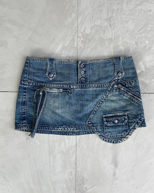 DIESEL 90'S DENIM OVERSIZED POCKET MINI SKIRT - M/L - Known Source