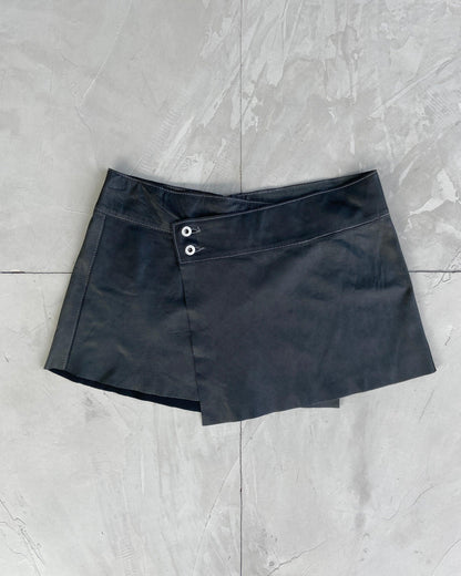 DIESEL LEATHER WRAP MINI SKIRT - S - Known Source