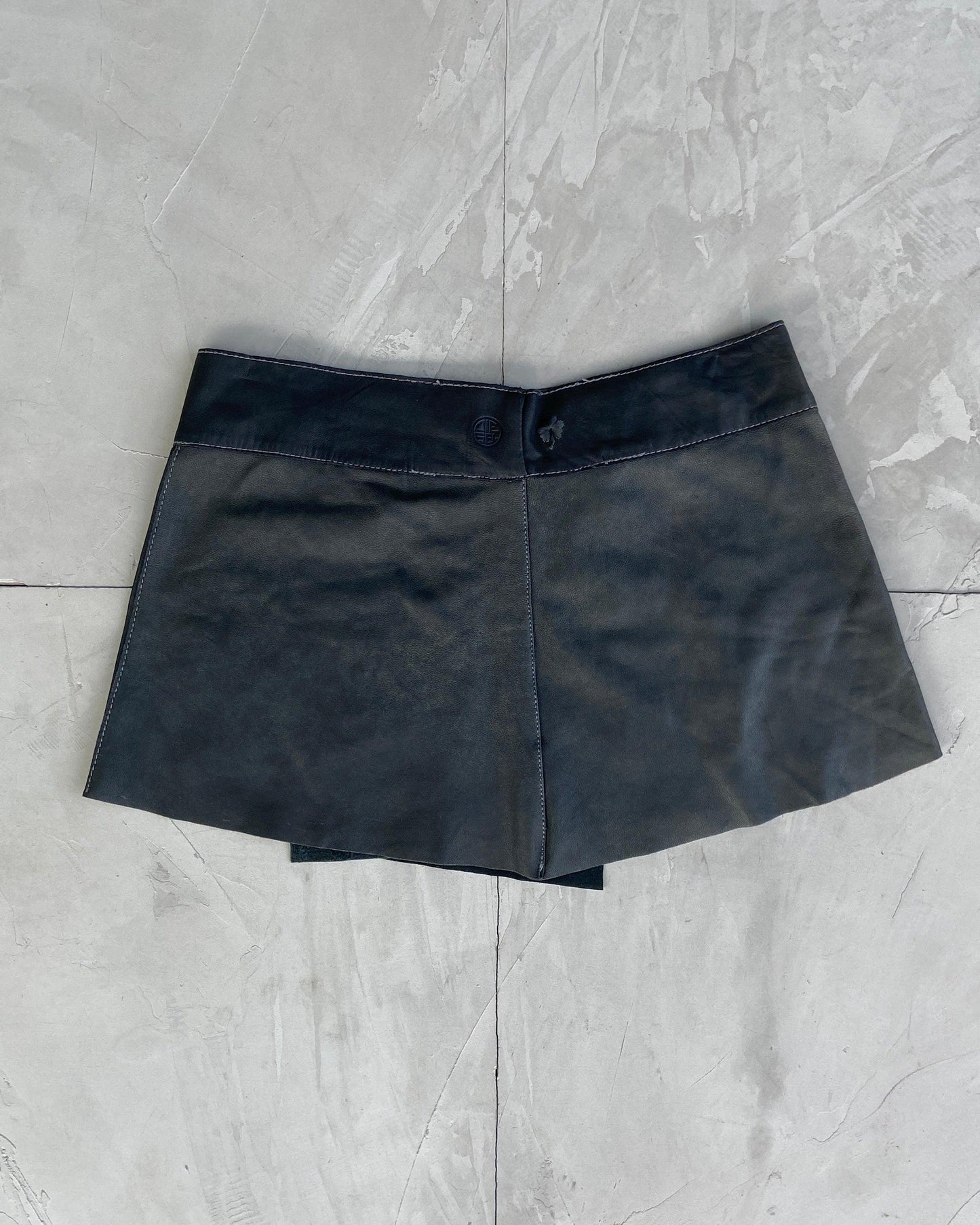 DIESEL LEATHER WRAP MINI SKIRT - S - Known Source