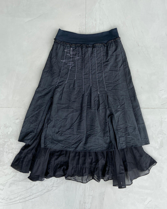 COP COPINE DOUBLE LAYER MAXI SKIRT - S/M - Known Source