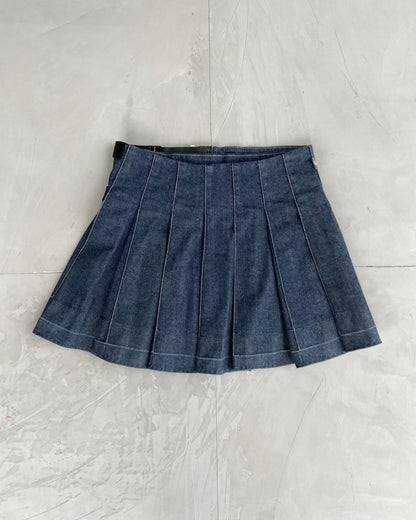BURBERRY PLEATED BELT WRAP SKIRT - S/M - Known Source