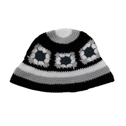 Black Floral Crochet Bucket Hat - Known Source