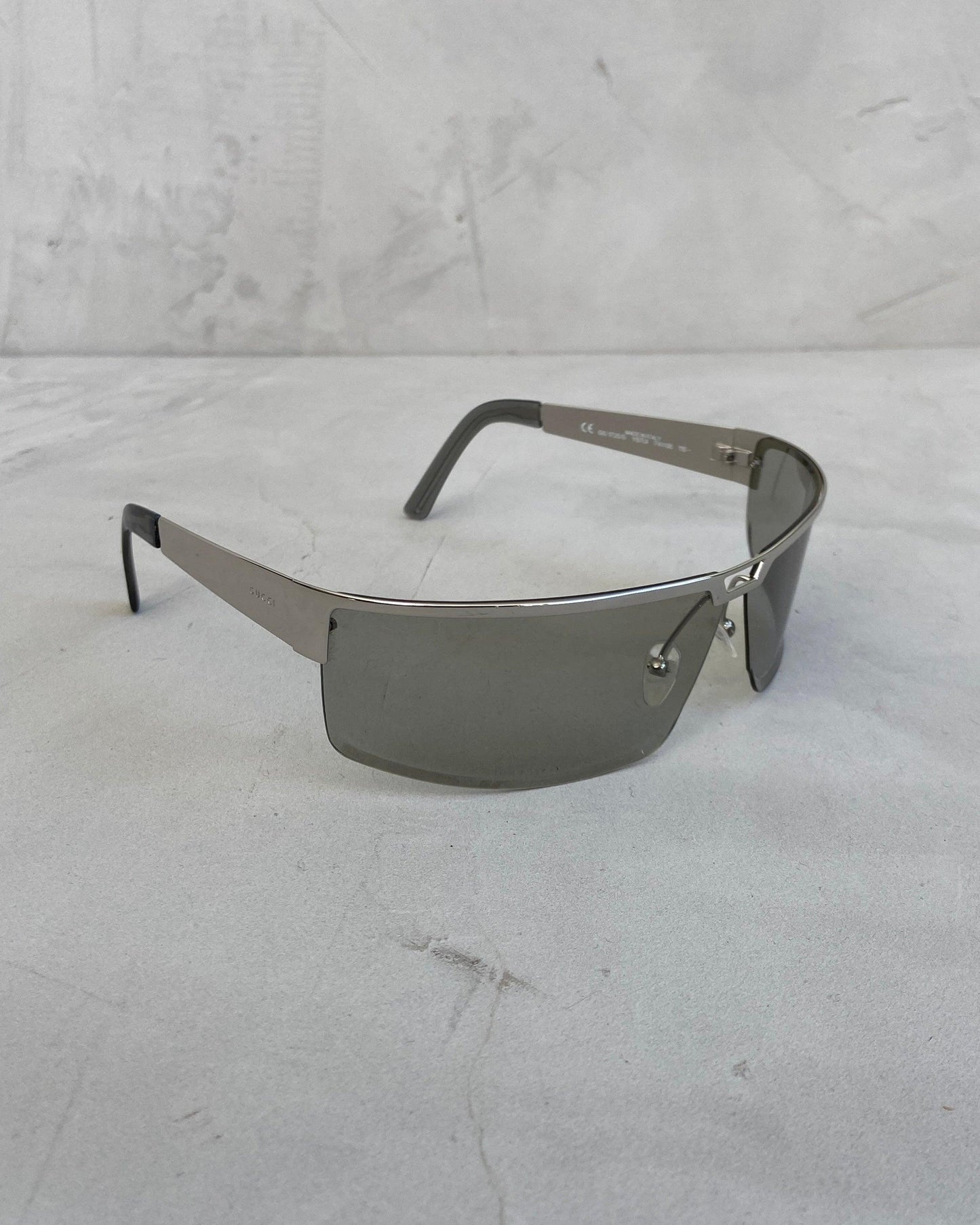 GUCCI SILVER CHROME WRAP SUNGLASSES - Known Source