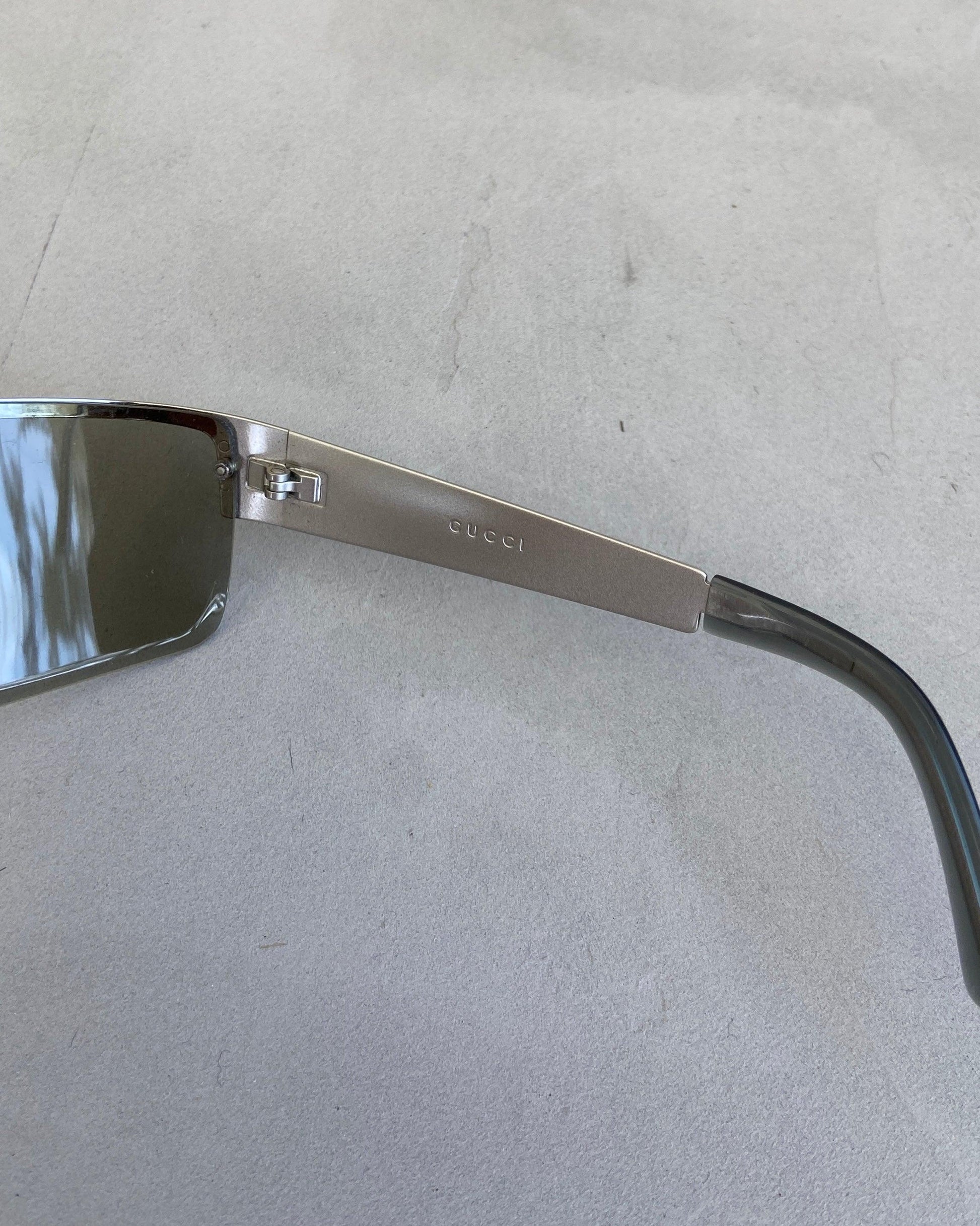 GUCCI SILVER CHROME WRAP SUNGLASSES - Known Source