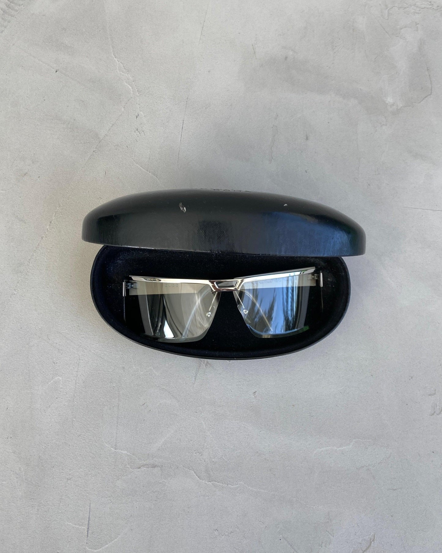 GUCCI SILVER CHROME WRAP SUNGLASSES - Known Source