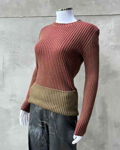 JEAN PAUL GAULTIER JEAN'S 90'S RIBBED KNIT SWEATSHIRT - M - Known Source