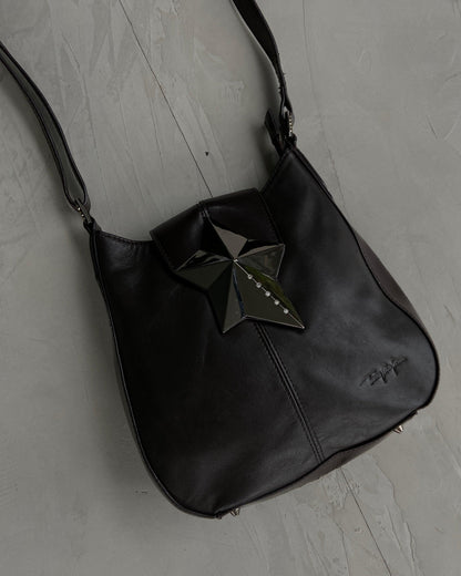 THIERRY MUGLER 2000'S LEATHER & CHROME STAR SIDE BAG - Known Source