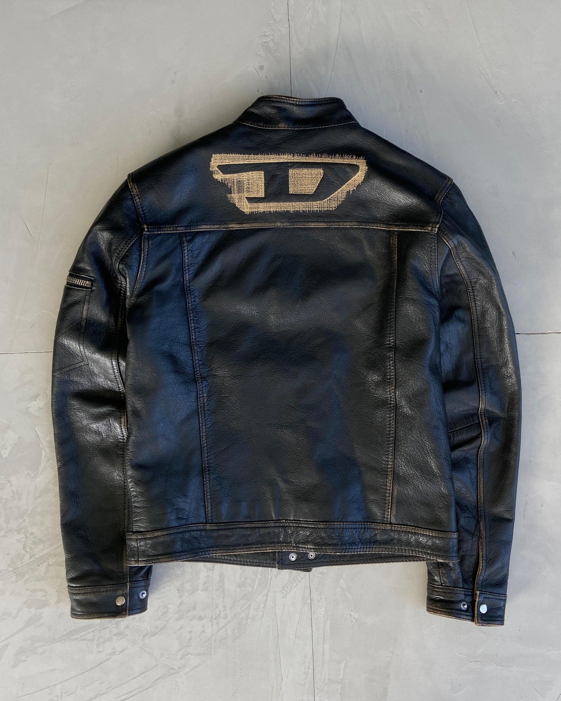 DIESEL VINTAGE 'D' LEATHER JACKET - M - Known Source