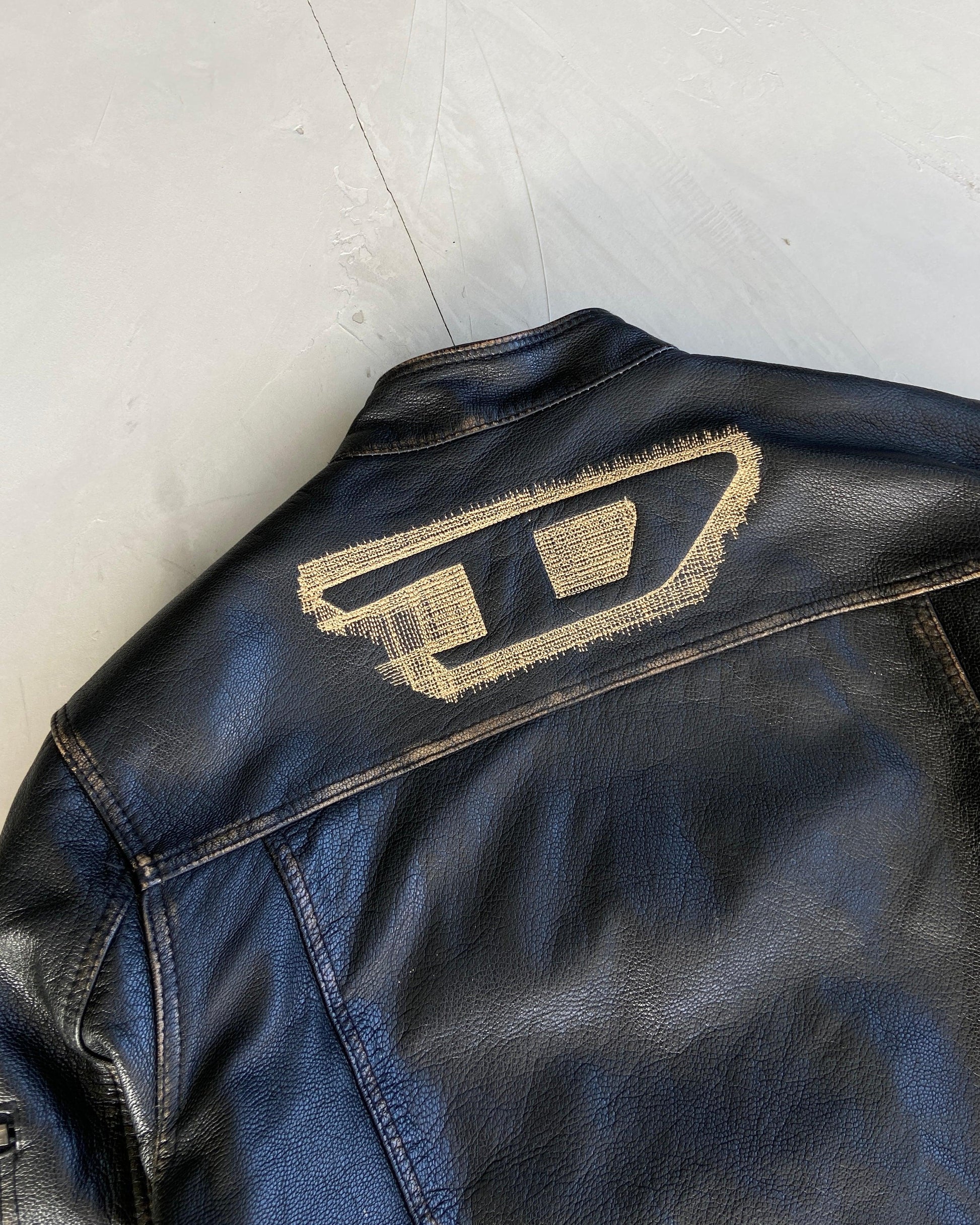 DIESEL VINTAGE 'D' LEATHER JACKET - M - Known Source