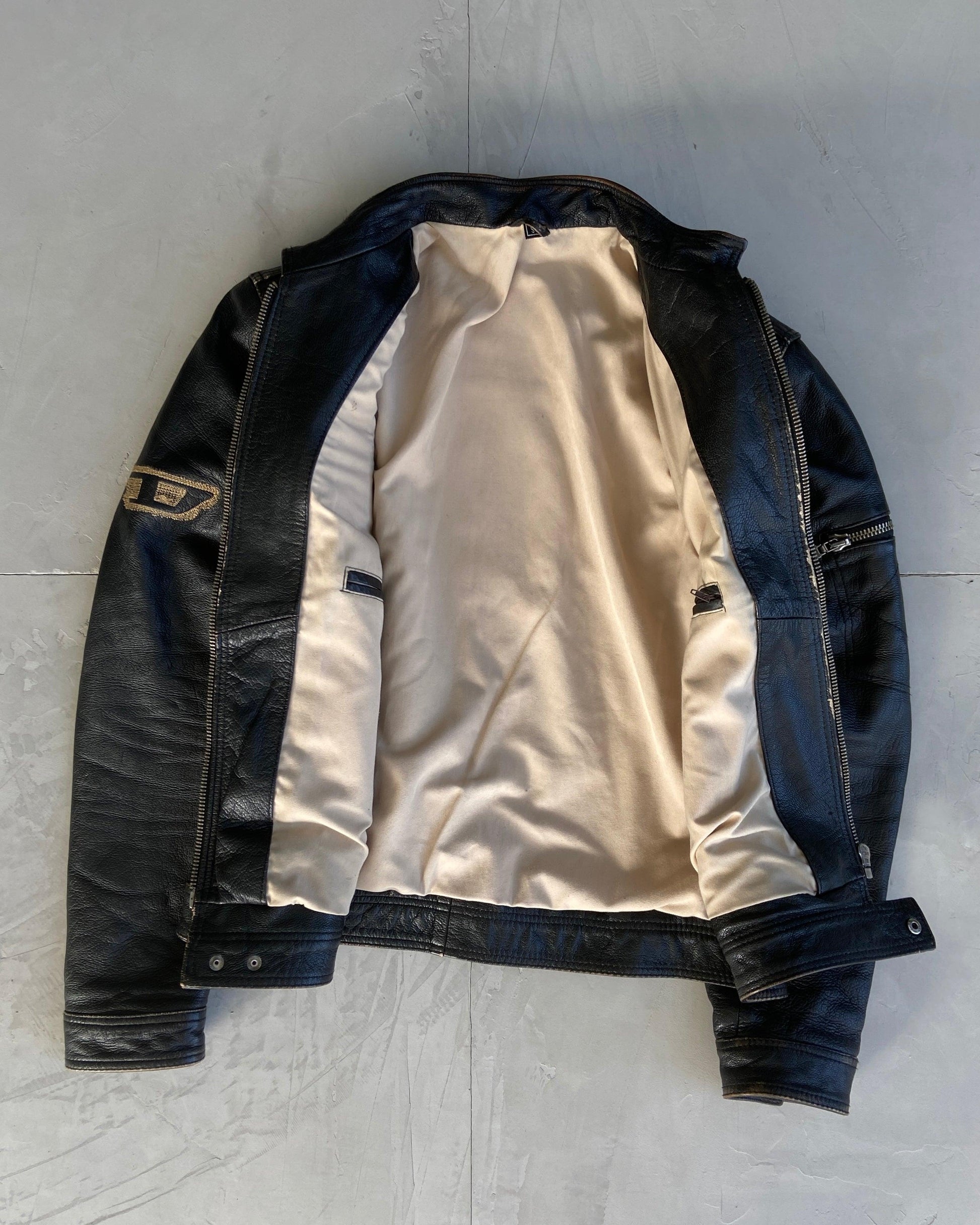 DIESEL VINTAGE 'D' LEATHER JACKET - M - Known Source