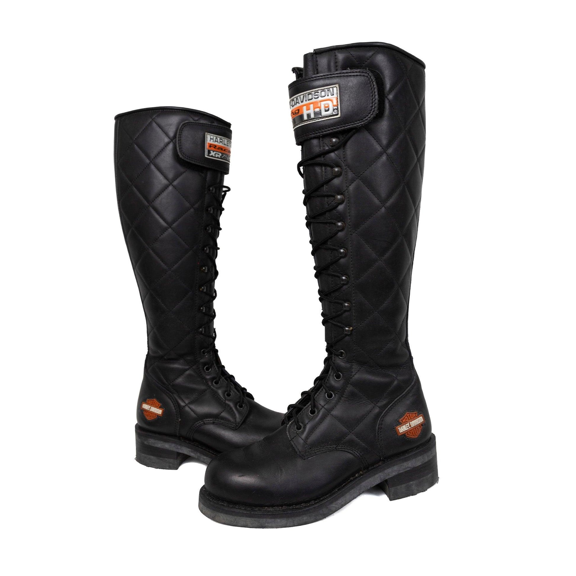 Harley Davidson Racing XR750 Lace Up Biker Boots - Known Source