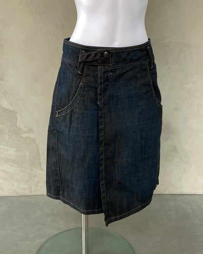 GAS 90'S DENIM WRAP SKIRT - S/M - Known Source