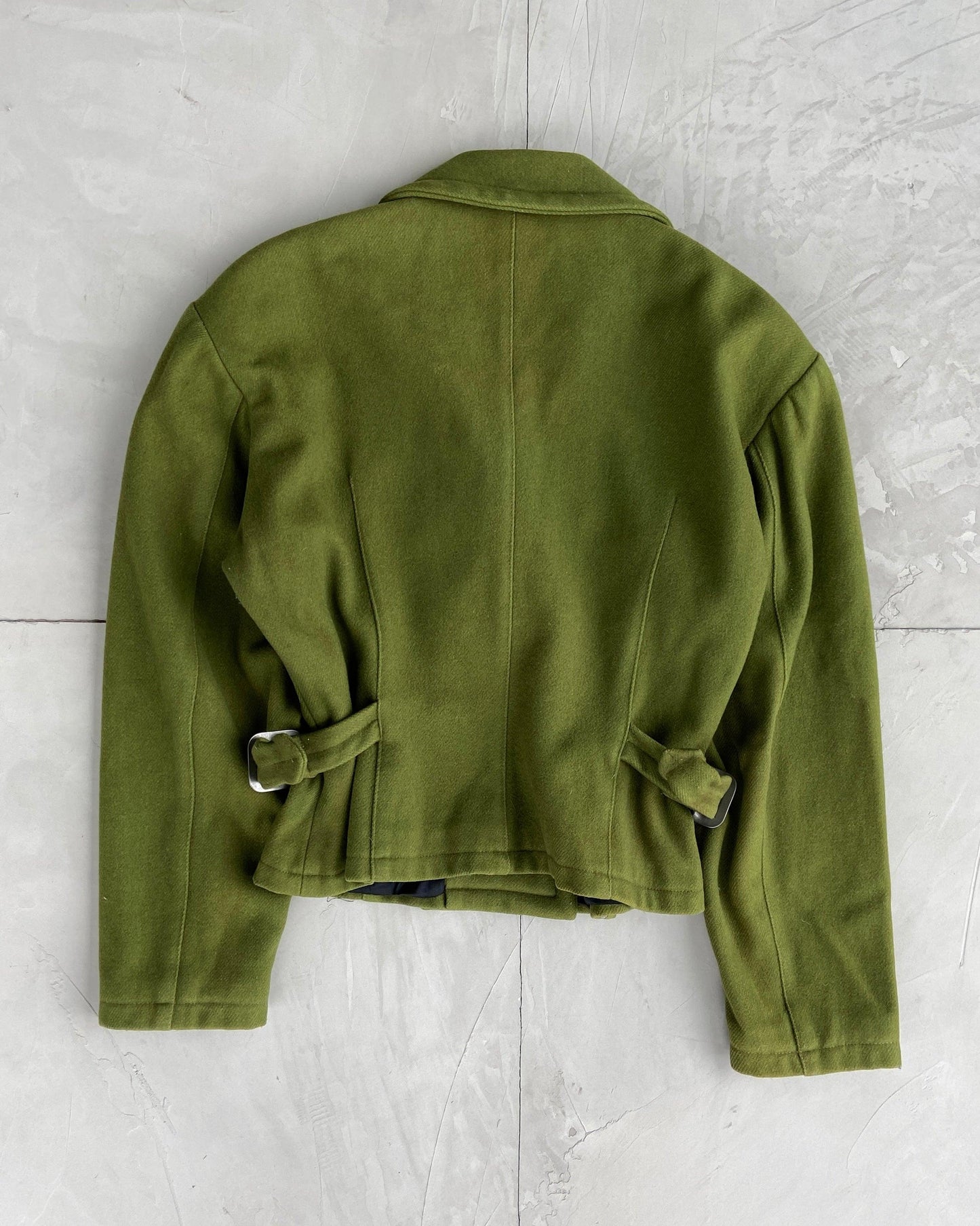 GAULTIER 'JUNIOR' JPG CROPPED GREEN JACKET - M - Known Source