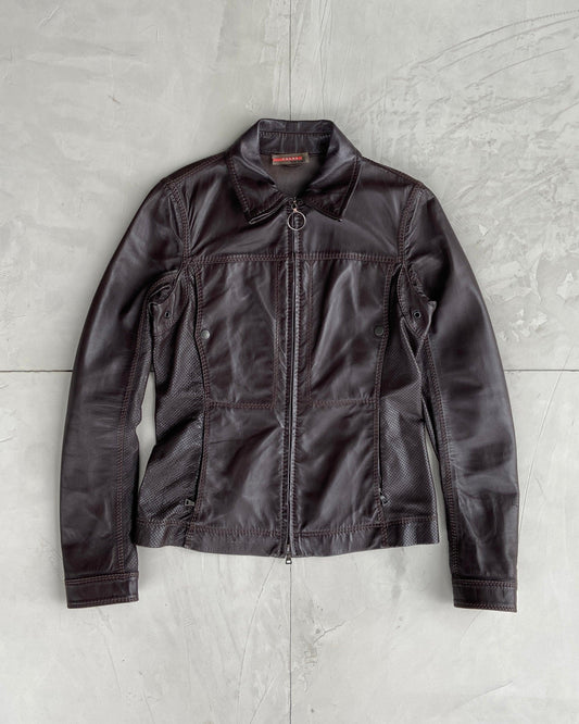 PRADA SPORT 2000'S LEATHER JACKET - M - Known Source