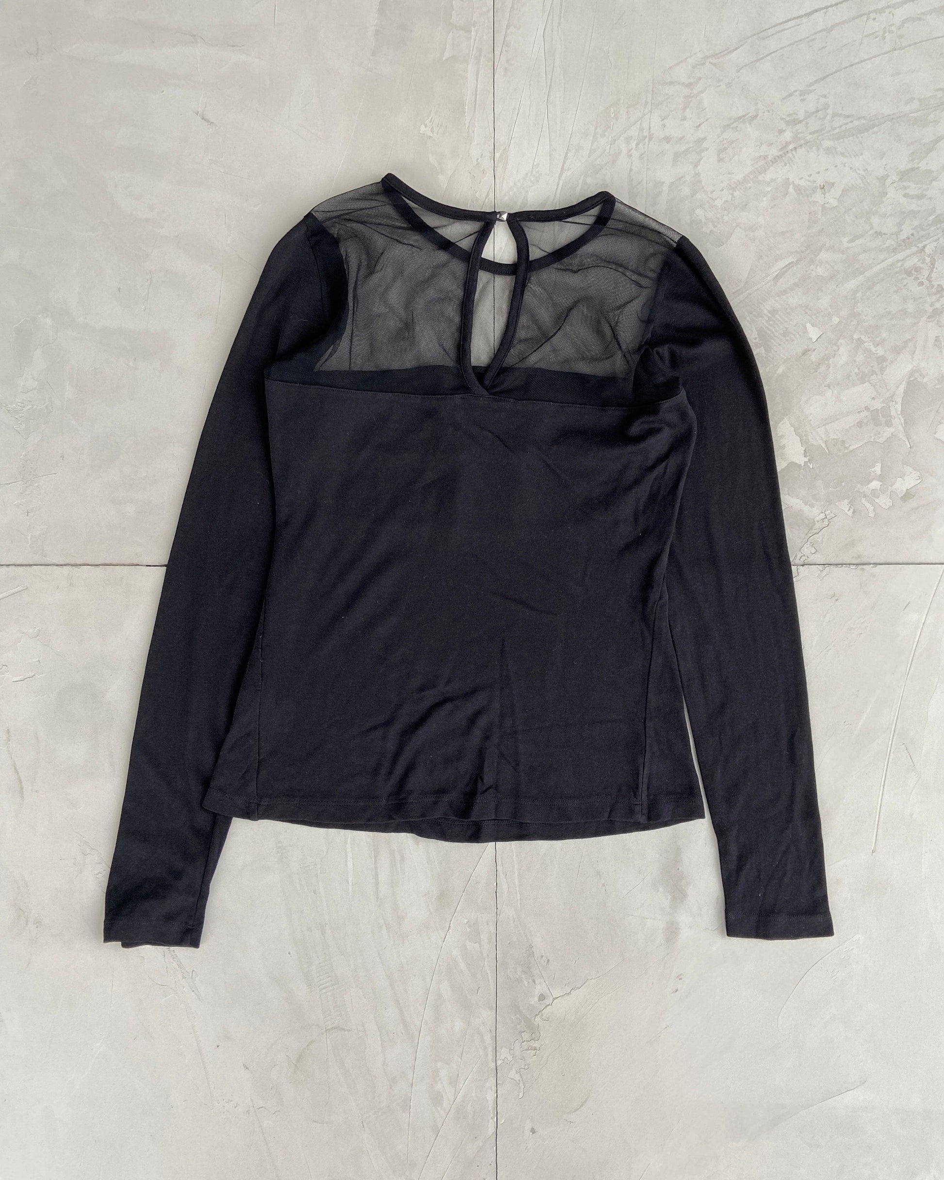 DIESEL LONG SLEEVE SHEER MESH TOP - M - Known Source