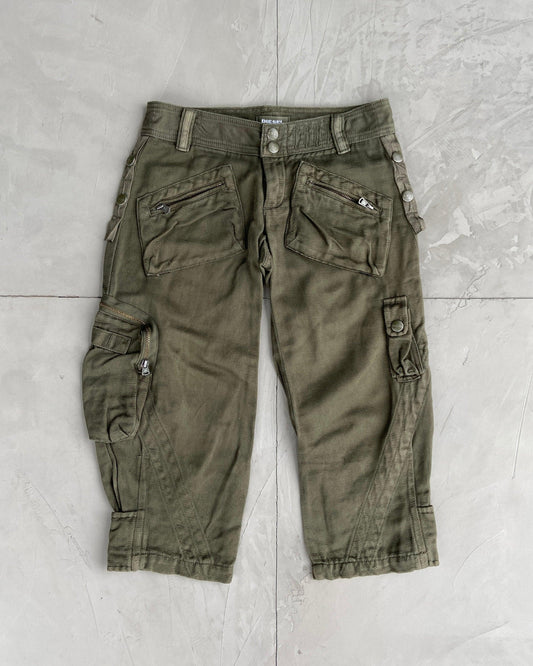 DIESEL 90'S CARGO CAPRIS 3/4 LENGTH TROUSERS - S - Known Source