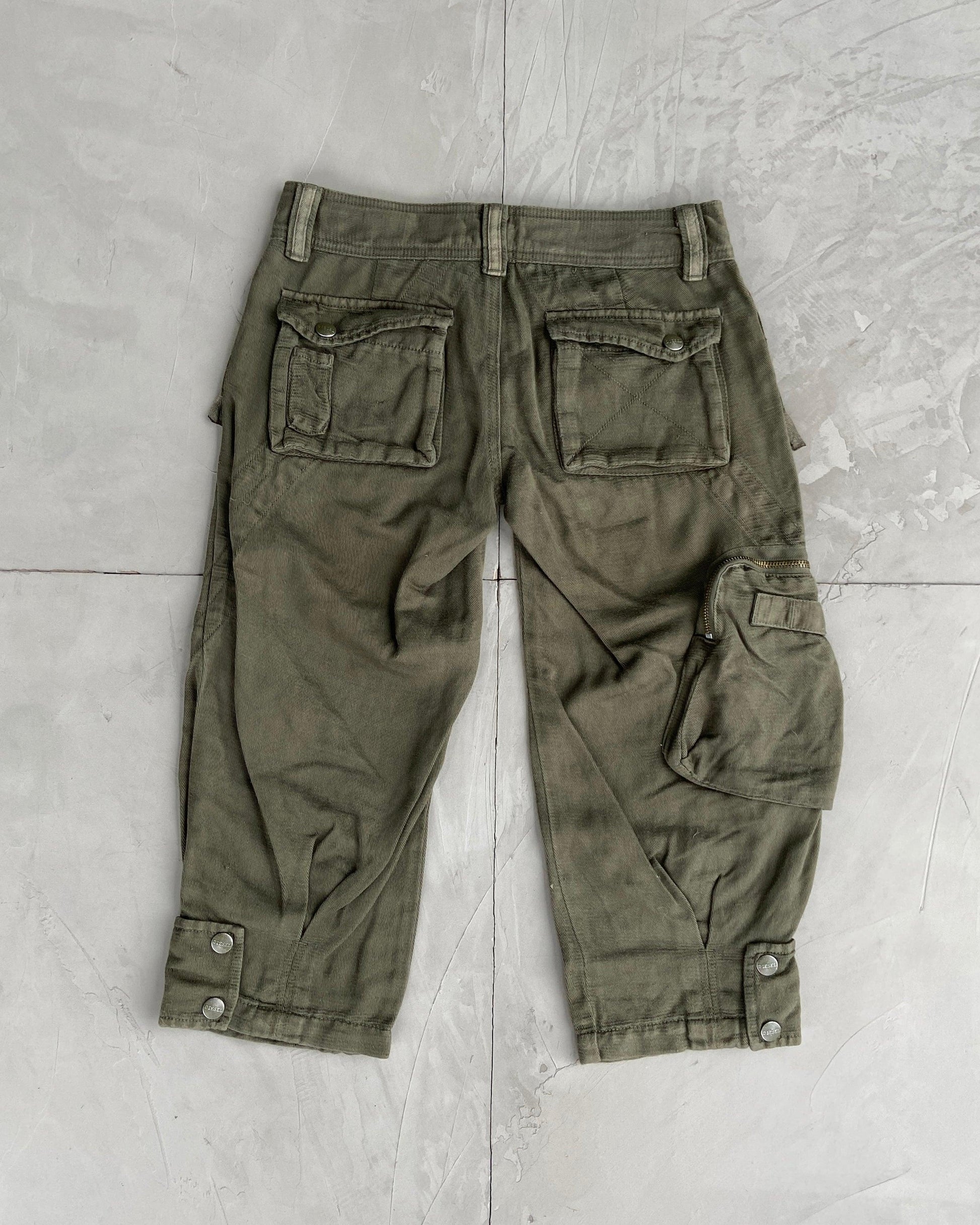 DIESEL 90'S CARGO CAPRIS 3/4 LENGTH TROUSERS - S - Known Source