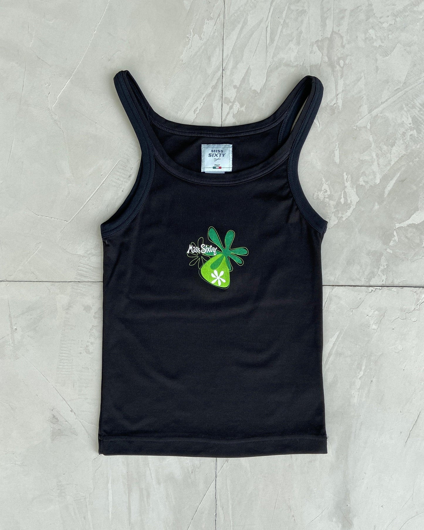 MISS SIXTY BLACK VEST TOP - S - Known Source