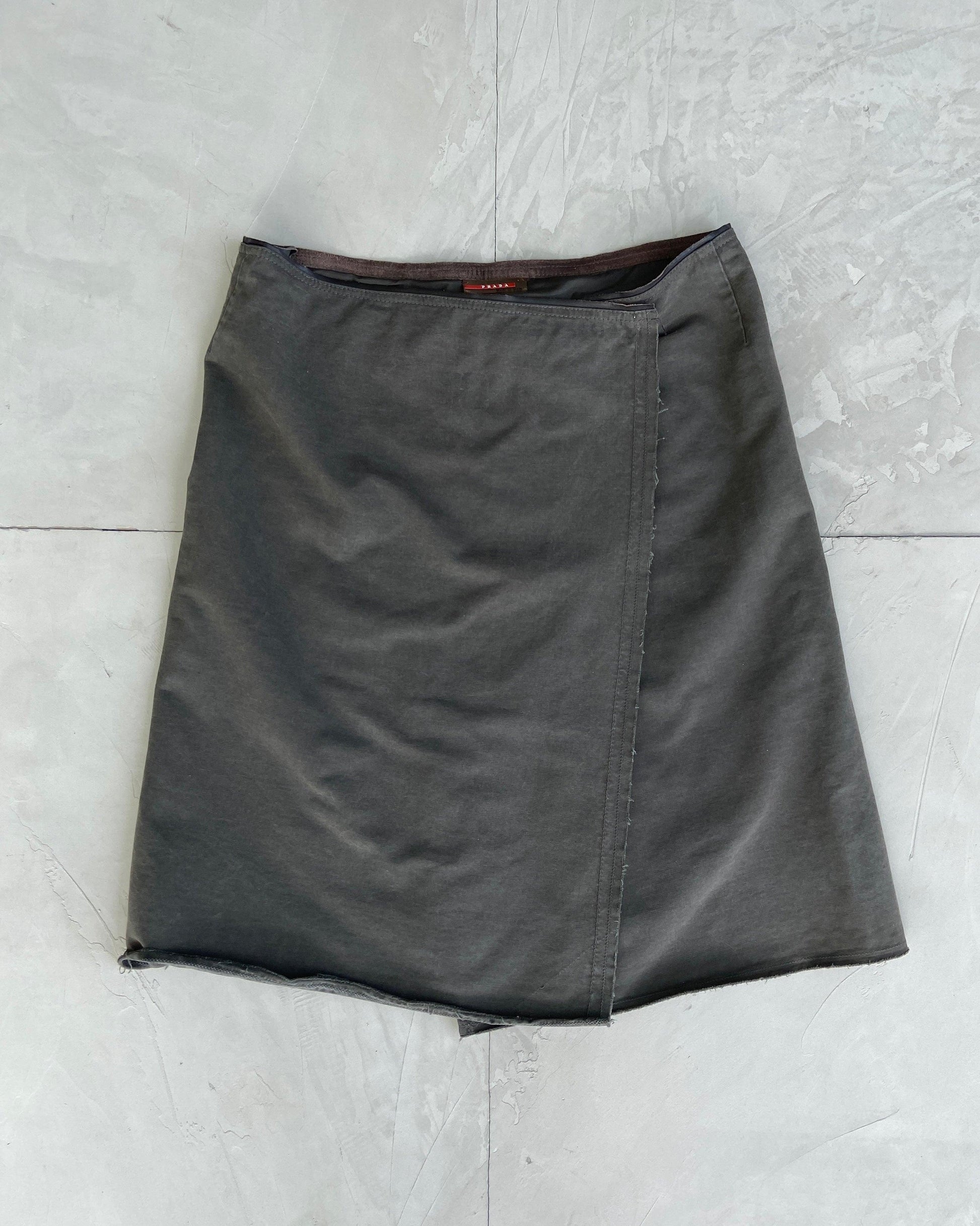 PRADA 00'S WRAP MIDI SKIRT - M/L - Known Source