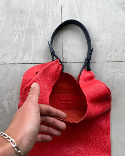JIL SANDER RED LEATHER TOTE BAG - Known Source