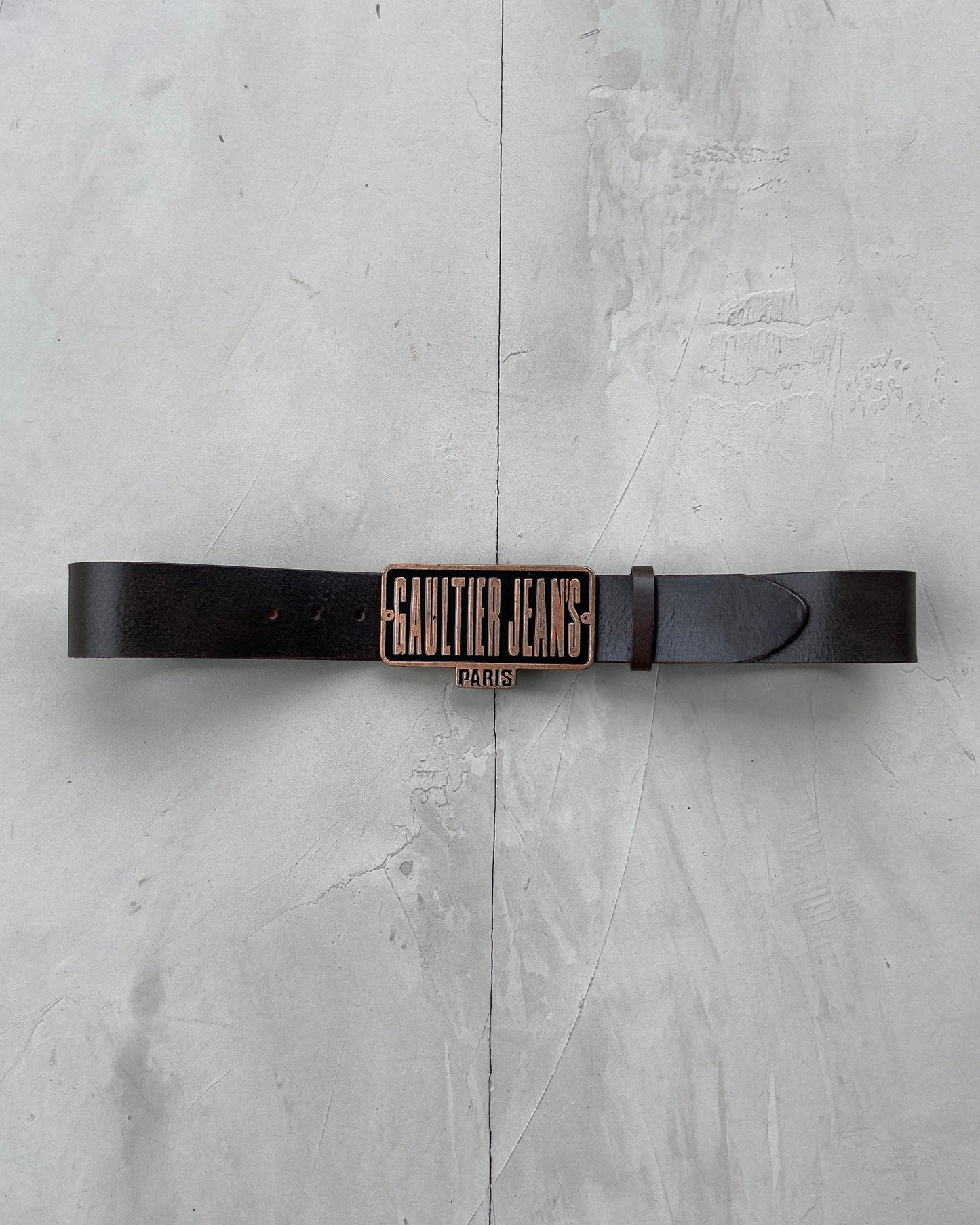 GAULTIER JEAN'S 90'S BROWN LEATHER BELT - Known Source