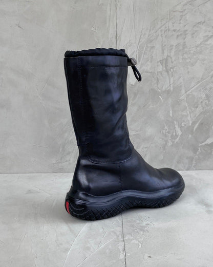 PRADA AW99 VIBRAM LEATHER TOGGLE BOOTS - UK 4 - Known Source