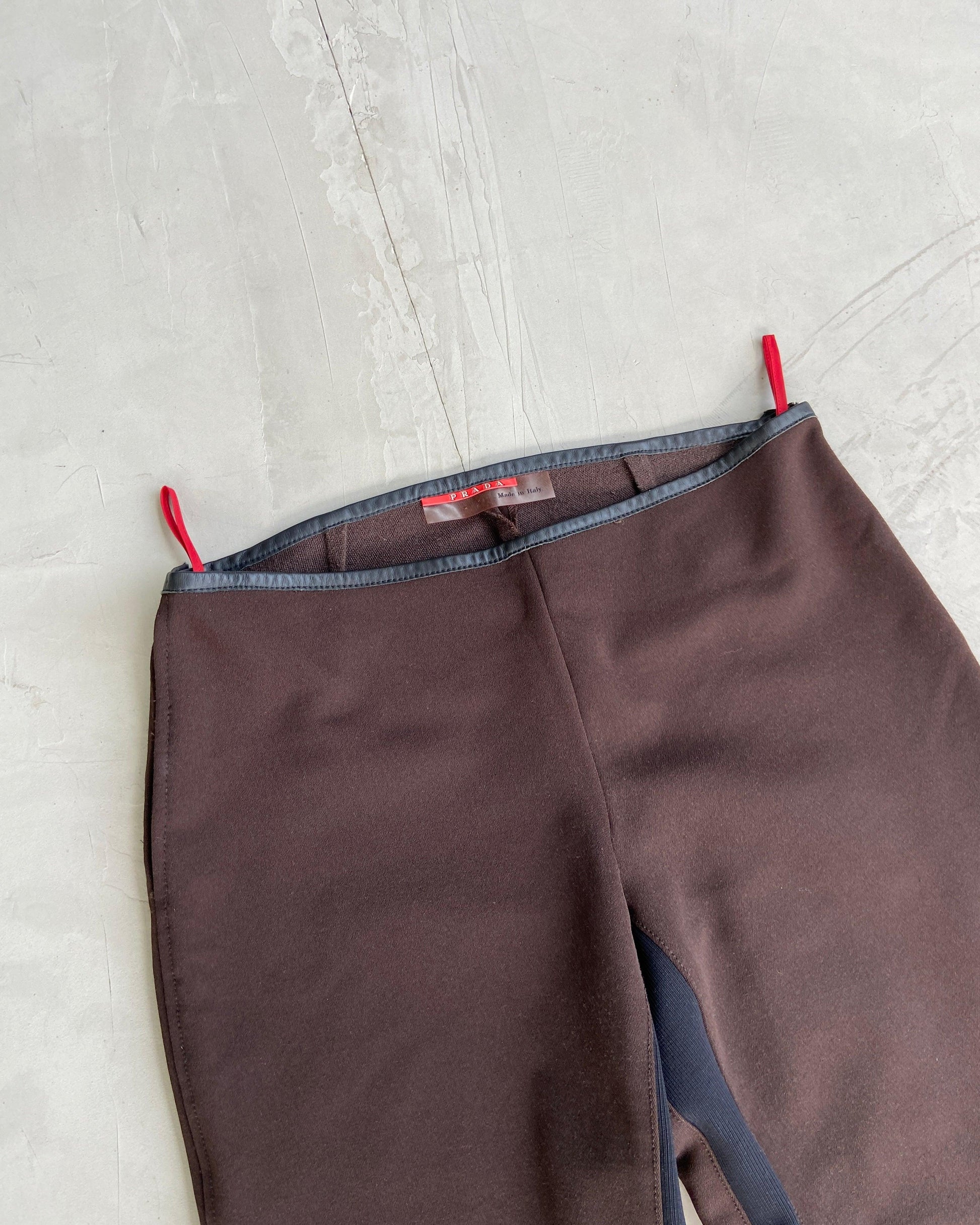 PRADA SPORT FW1999 TWO-TONE BROWN NYLON TROUSERS - L - Known Source