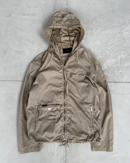 PRADA NYLON HOODED CARGO JACKET - M - Known Source