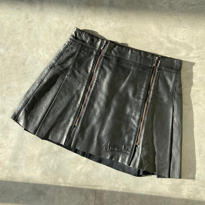 JUNIOR GAULTIER LEATHER MINI SKIRT - XS - Known Source