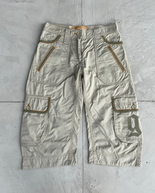 JOHN GALLIANO 2000'S CARGO CAPRI SHORTS - S - Known Source