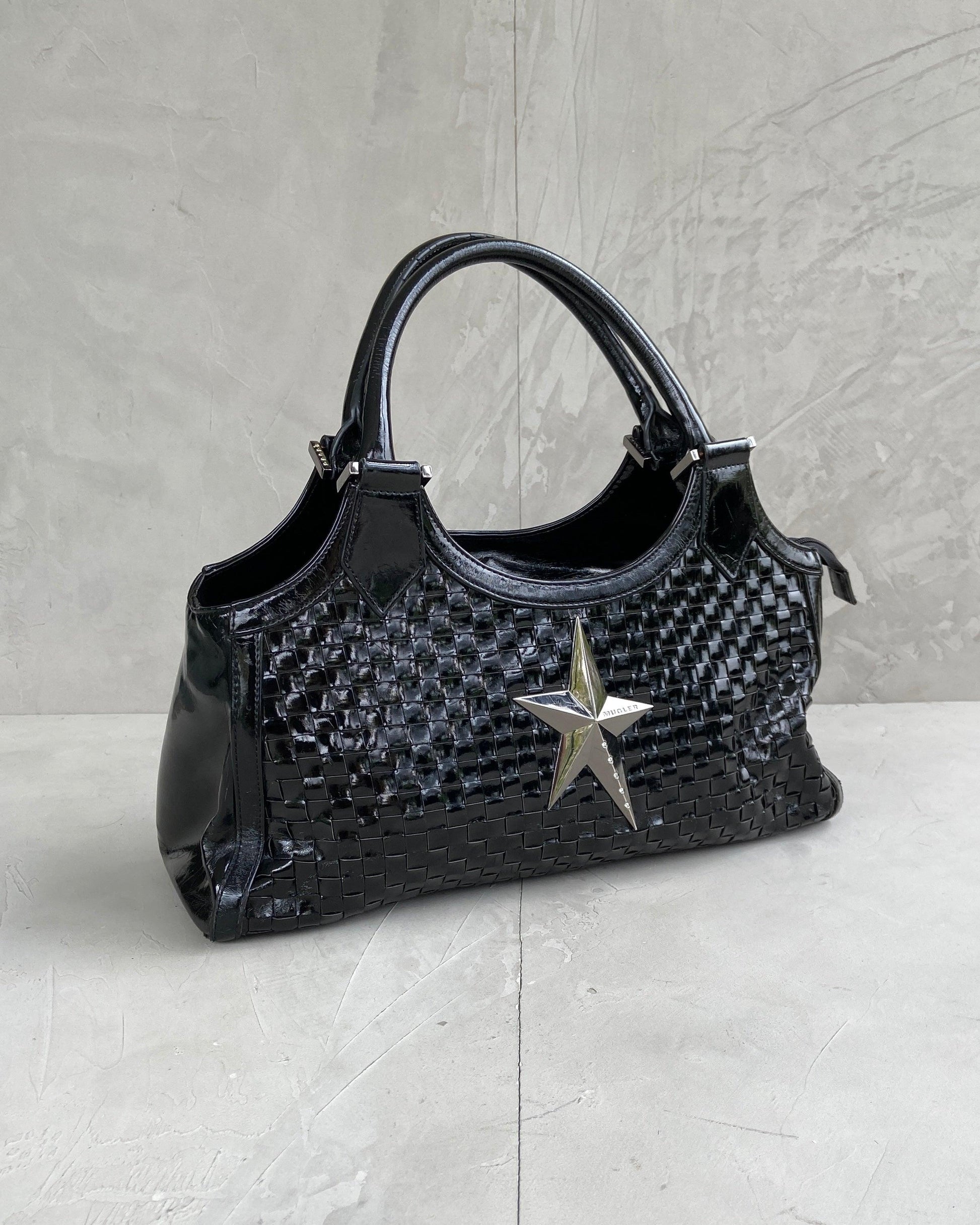 THIERRY MUGLER WOVEN LEATHER STAR HANDBAG - Known Source