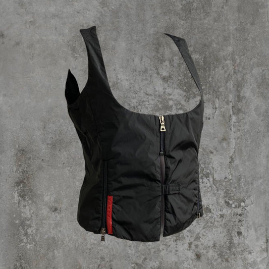 FW99 PRADA SPORT NYLON CORSET VEST - M - Known Source