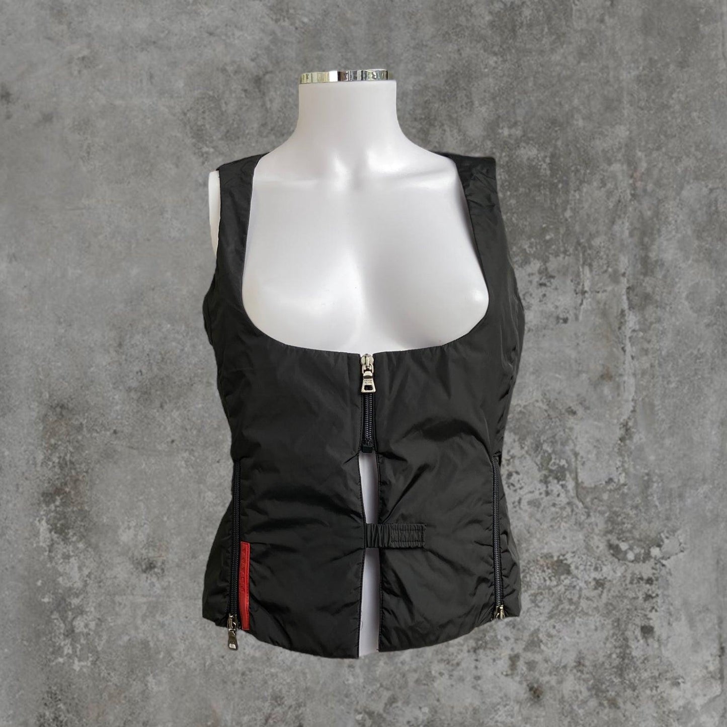 FW99 PRADA SPORT NYLON CORSET VEST - M - Known Source