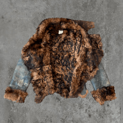 PLEIN SUD LEATHER & FUR COAT - S - Known Source