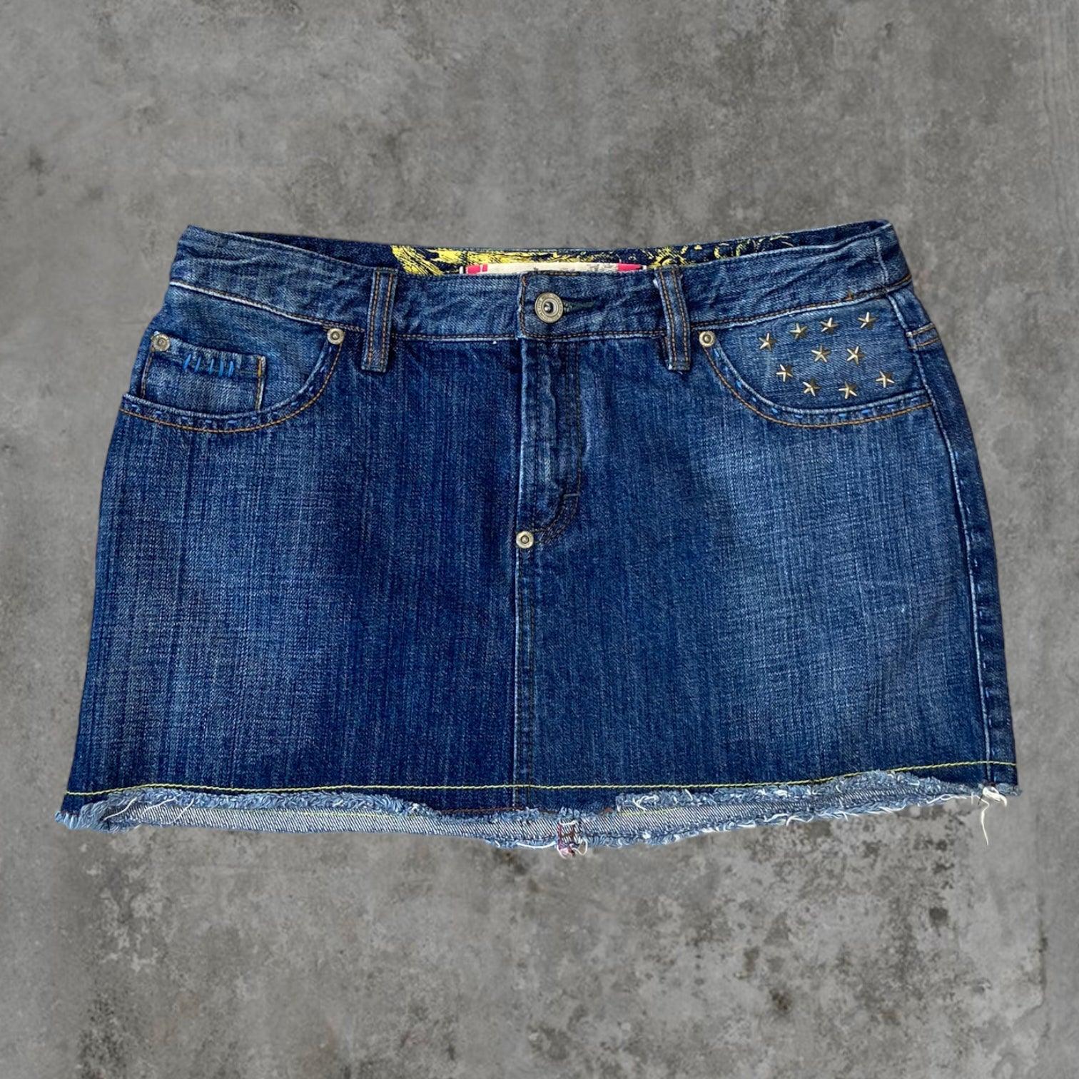 DENIM MINI SKIRT - M - Known Source