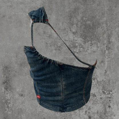 MISS SIXTY ASYMMETRIC DENIM TOP - XS/S - Known Source