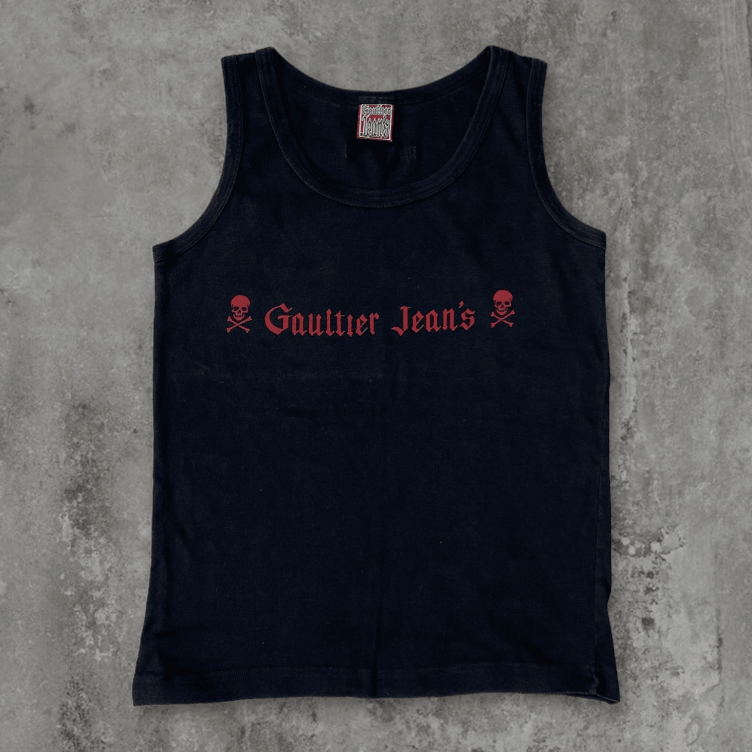 GAULTIER JEAN'S SKULL VEST TOP - M/L - Known Source