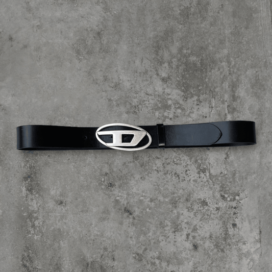 DIESEL "D" LEATHER AND CHROME BELT - Known Source