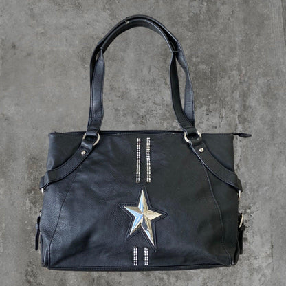 THIERRY MUGLER LEATHER AND CHROME STAR SHOULDER BAG - Known Source