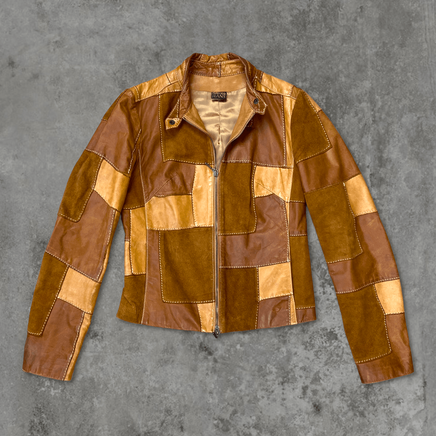 PLEIN SUD PATCHWORK LEATHER JACKET - S - Known Source