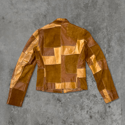 PLEIN SUD PATCHWORK LEATHER JACKET - S - Known Source