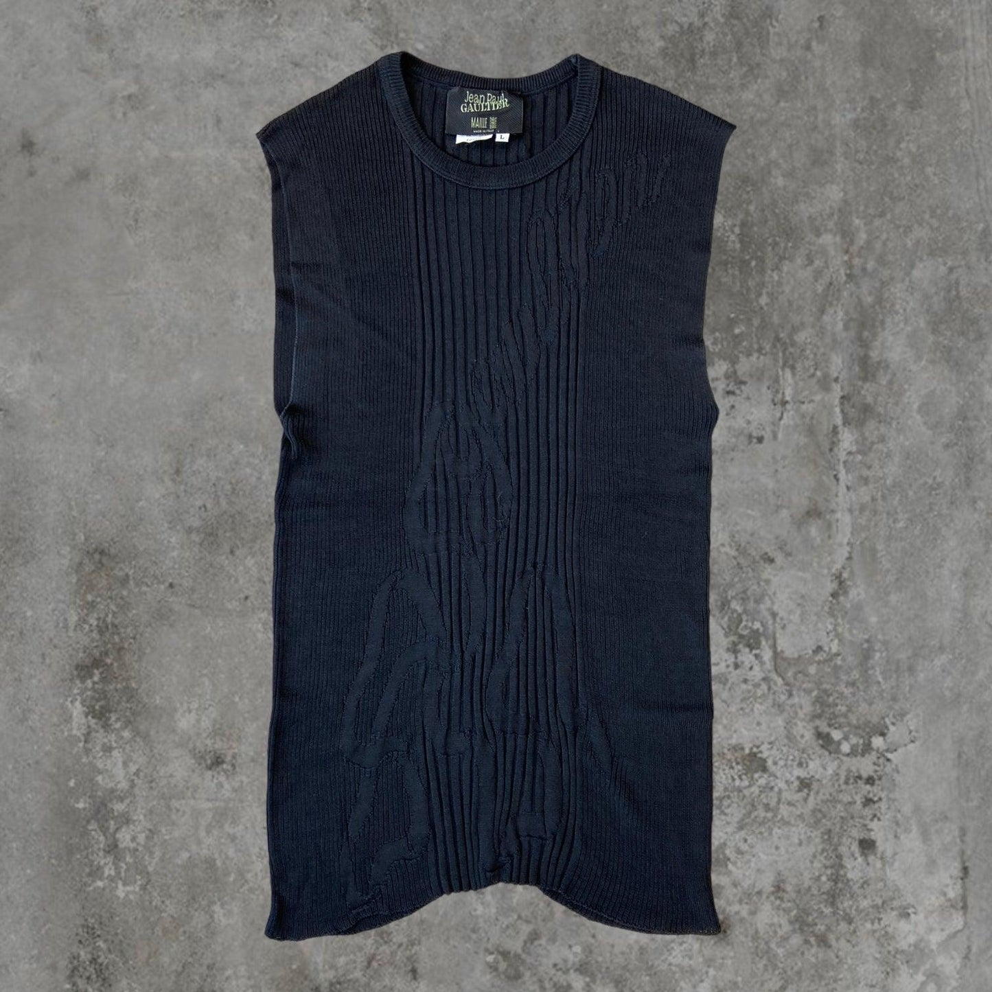 JEAN PAUL GAULTIER JPG HOMME KNIT VEST TOP - L - Known Source