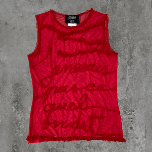 JEAN PAUL GAULTIER MAILLE FEMME MESH TANK TOP - M - Known Source