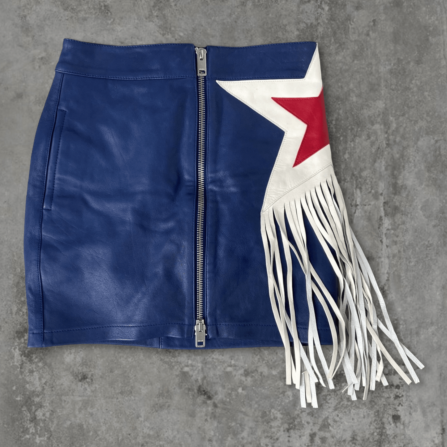 DIESEL' AMERICANA' STAR LEATHER SKIRT - S - Known Source